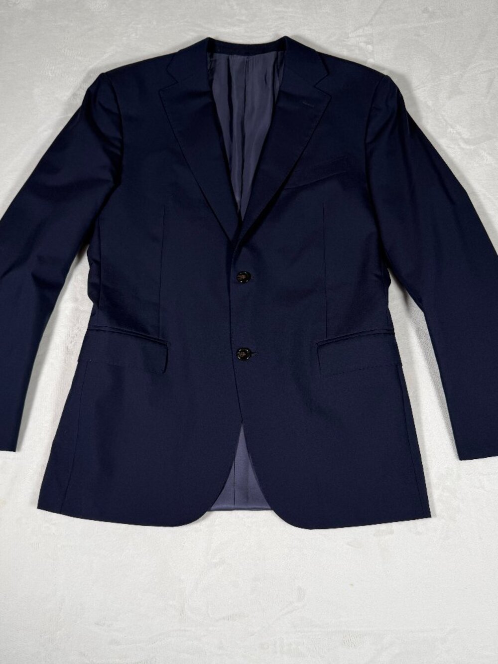 SuitSupply Blazer Men Size 42L Blue Two Button 100% Wool Napoli INT Super 110s